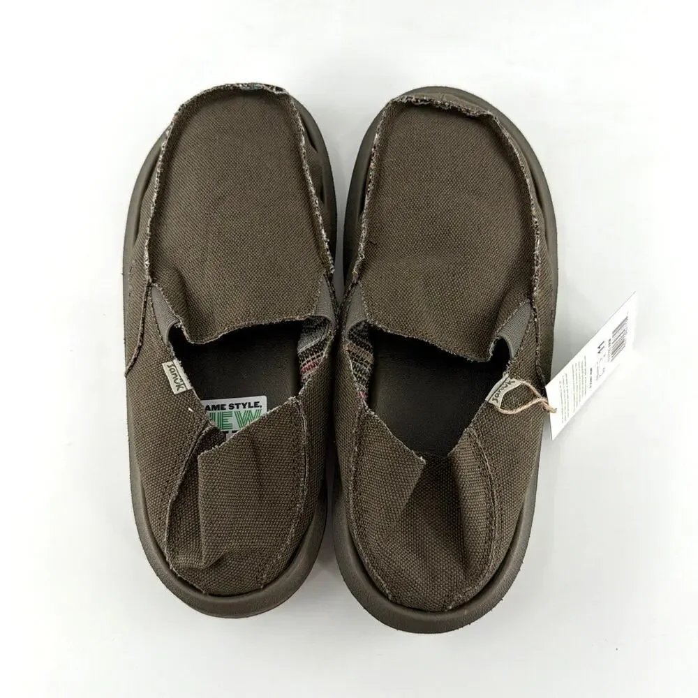 Sanuk Men's Army Vagabond ST Donny Hemp Loafers Shoes Size 11